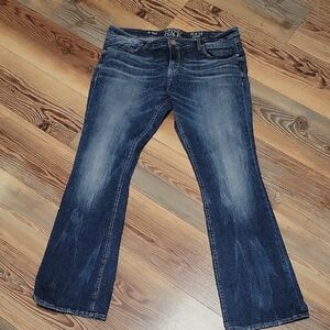 BUCKLE  36x34 Dark Blue Flare Boot Cut Jeans